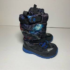 Stride Rite Toddler Boy Made 2 Play Black Star Wars Sneaker Winter Boot Sz 4 NEW